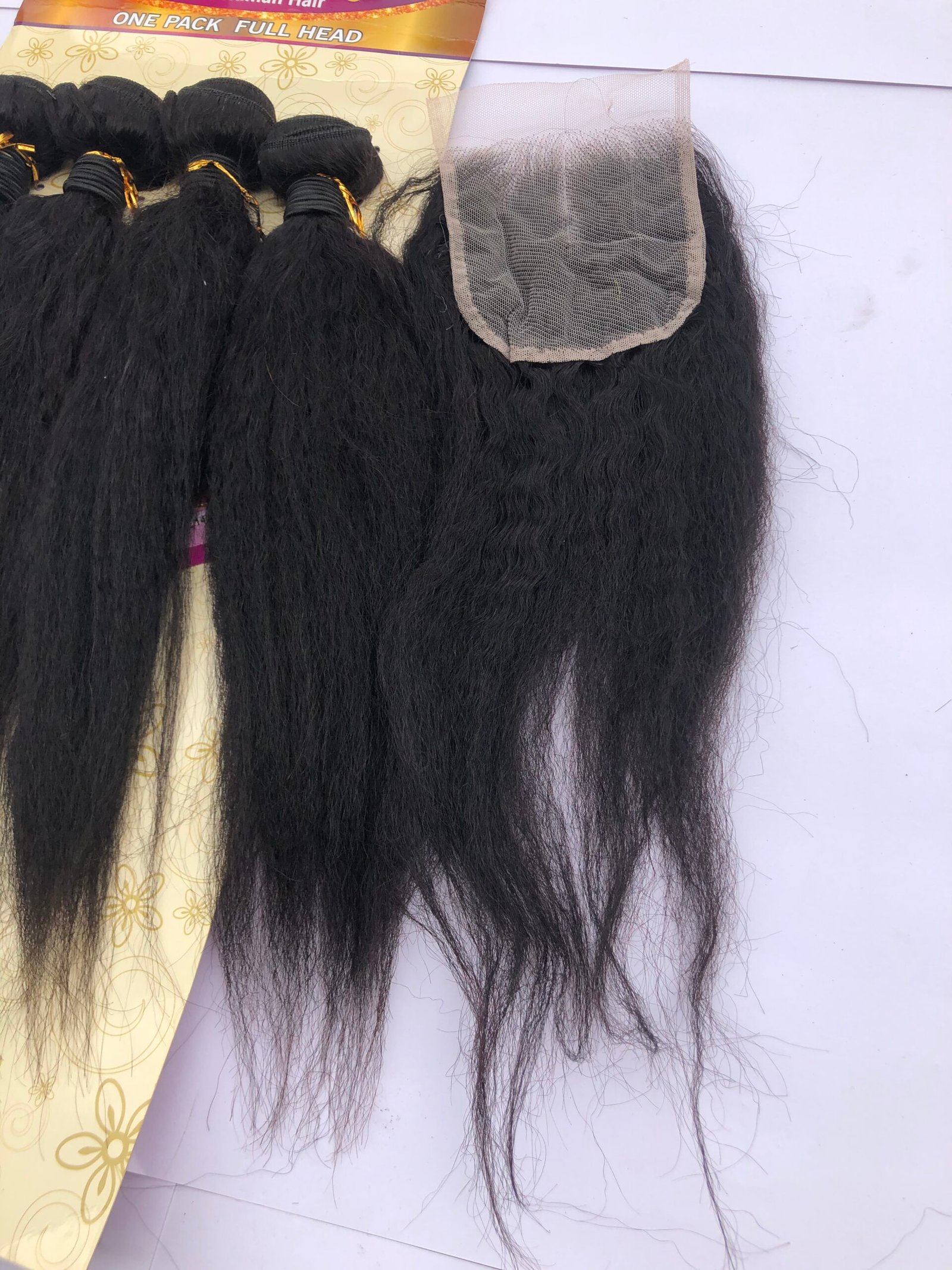 Eubeauty Kinky Straight With Closure - Image 3