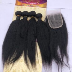 Eubeauty Kinky Straight With Closure