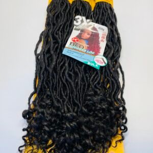 Package of black 24-inch dreadlock hair extensions packaged in a yellow card with a model image on the label and 3X Value Braids branding.