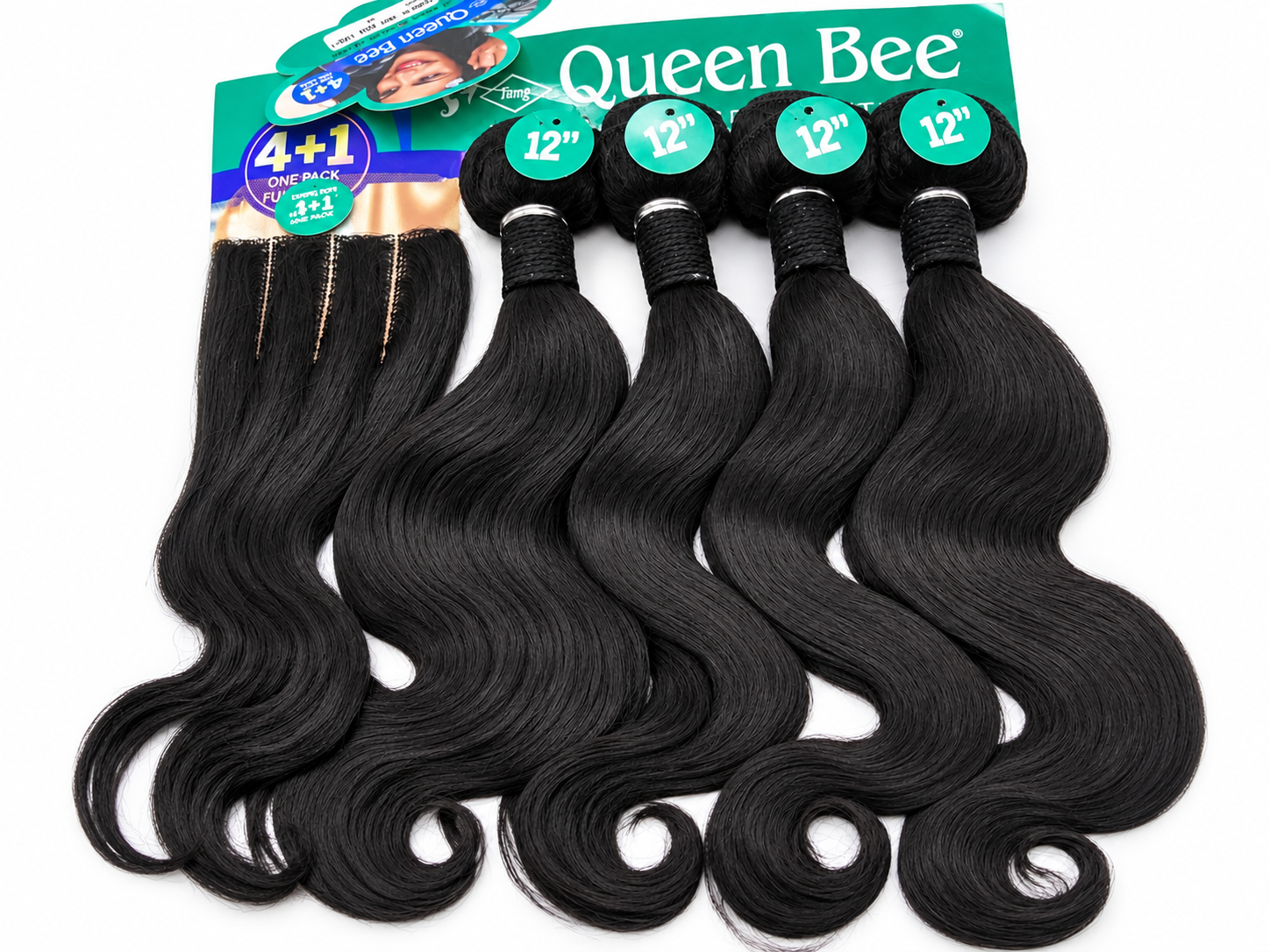 Queen Bee -12-Inch Body Wave Hair with 4×4 Closure - Image 2